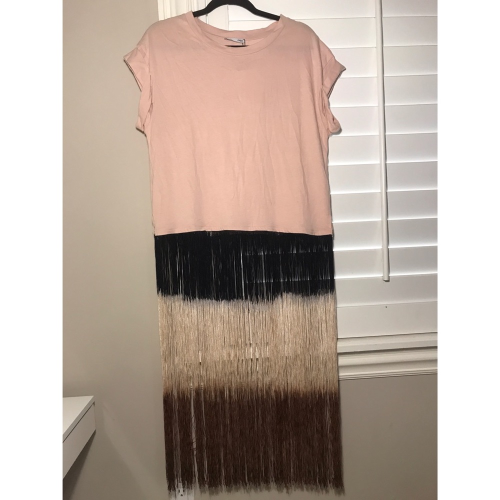 Pink fringe top